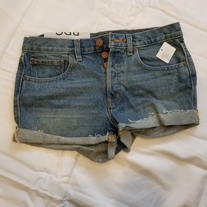 BDG mid rise denim shorts